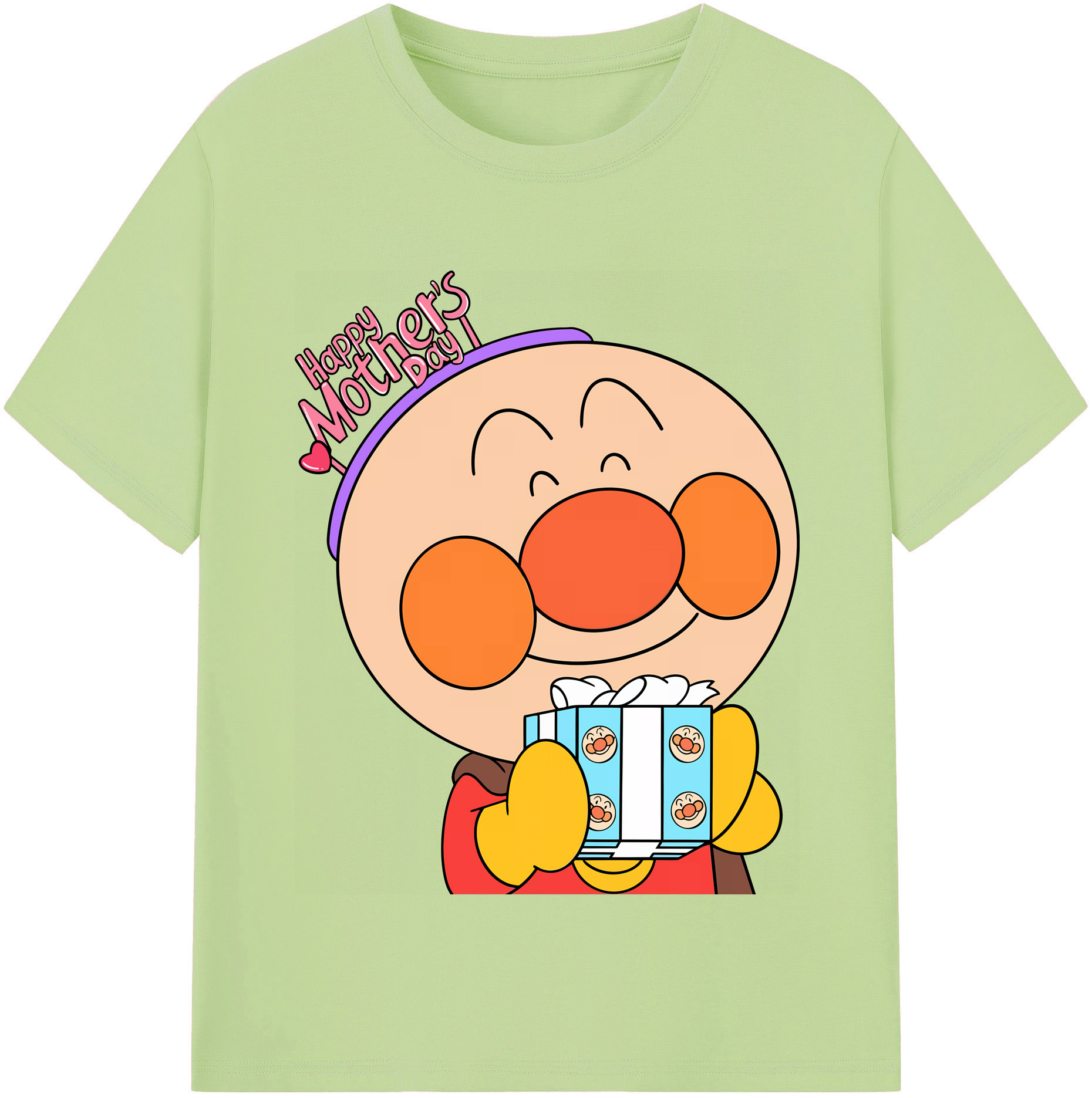（画像用） アンパンマン Anpanman 綿100％半袖Tシャツ（フロントプリント）